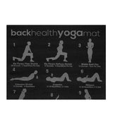 Saltea pentru yoga, fitness, model plan exercitii, PVC, negru, 173x61x0.6 cm, Isotrade