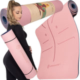 Saltea pentru yoga, fitness, roz, 183x61x0.6 cm, Springos