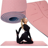 Saltea pentru yoga, fitness, roz, 183x61x0.6 cm, Springos