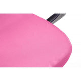 Scaun de birou pentru copii, rotativ, alb, roz si negru, max 100 kg, 53x56.5x81/93 cm