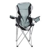 Scaun pliabil pentru camping, gradina, pescuit, cu suport pahar, husa, 3 culori, max 120 kg, 92x56x112 cm, Malatec