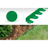 Bordura de gradina din plastic, pentru pietris, verde, set 5 buc, 60x9x3.8 cm, 3 m, Gardenplast