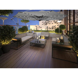 Umbrela gradina/terasa, articulatie, cu LED , culoare gri, 350 cm, Malatec