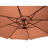 Umbrela gradina/terasa, articulatie tip banana, maro deschis, 300 cm, Malatec