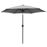 Umbrela gradina/terasa, cu articulatie, gri inchis, 300x250 cm