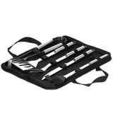 Ustensile pentru barbecue, grill, gratar, inox, set 5 piese, cu trusa, Springos