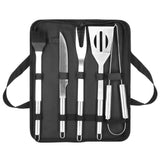 Ustensile pentru barbecue, grill, gratar, inox, set 5 piese, cu trusa, Springos