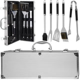 Ustensile pentru barbecue, grill, gratar, inox, trusa aluminiu, set 5 piese, 35 cm, Kaminer