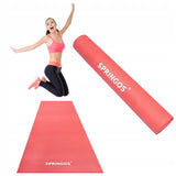 Saltea pentru yoga, fitness, rosie, 173x61x0.4 cm, Springos