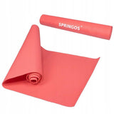 Saltea pentru yoga, fitness, rosie, 173x61x0.4 cm, Springos