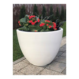 Ghiveci decorativ de flori, rotund, alb, 30x23 cm, Heos