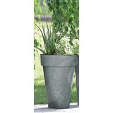 Ghiveci decorativ de flori, rotund, gri, 27.6x34.9 cm, Cube Beton